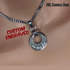 Sub Day Collar, Custom Engraved, Stainless, 24/7 Lock