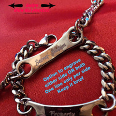 Day Collar Bracelet, Hidden Message, 24/7 Waterproof, Stainless Steel
