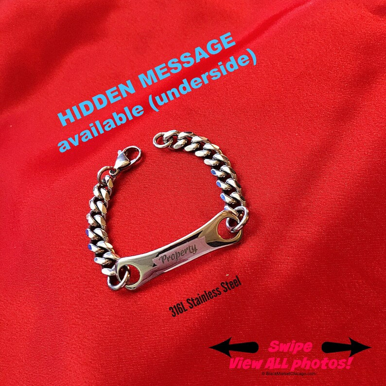 Day Collar Bracelet, Hidden Message, 24/7 Waterproof, Stainless Steel