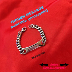 Day Collar Bracelet, Hidden Message, 24/7 Waterproof, Stainless Steel