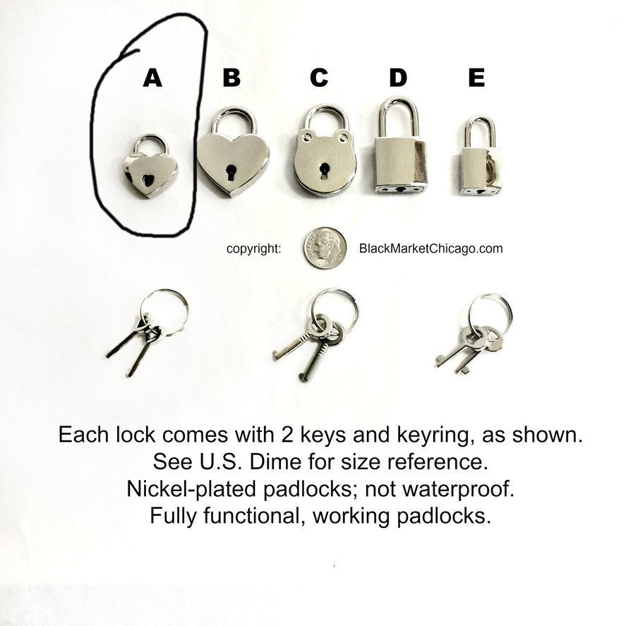 Submissive Day Collar 316L Stainless Steel FIGARO Dainty Chain with Smallest Mini HEART Padlock Closure Submissive Necklace