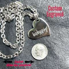 Sub Day Collar, Custom Engraved Personalized, Stainless Steel