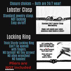 Sub Day Collar, Custom Engraved Personalized, Stainless Steel