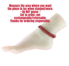 Sub or Dom Ankle Bracelet, Discreet, Waterproof, Permanent Locking option