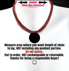 Submissive Day Collar 316L Stainless Steel FIGARO Dainty Chain with Smallest Mini HEART Padlock Closure Submissive Necklace