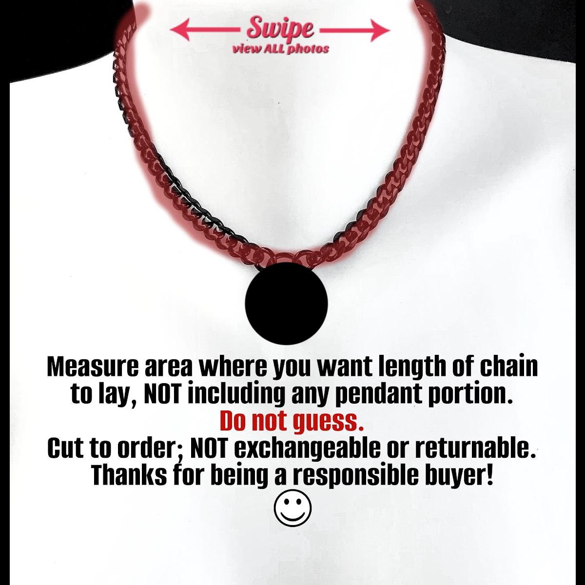 BDSM Day Collar Submissive 316L Black Stainless Steel Chain and GUNMETAL Black LARGE Heart Padlock Slave Choker or Necklace