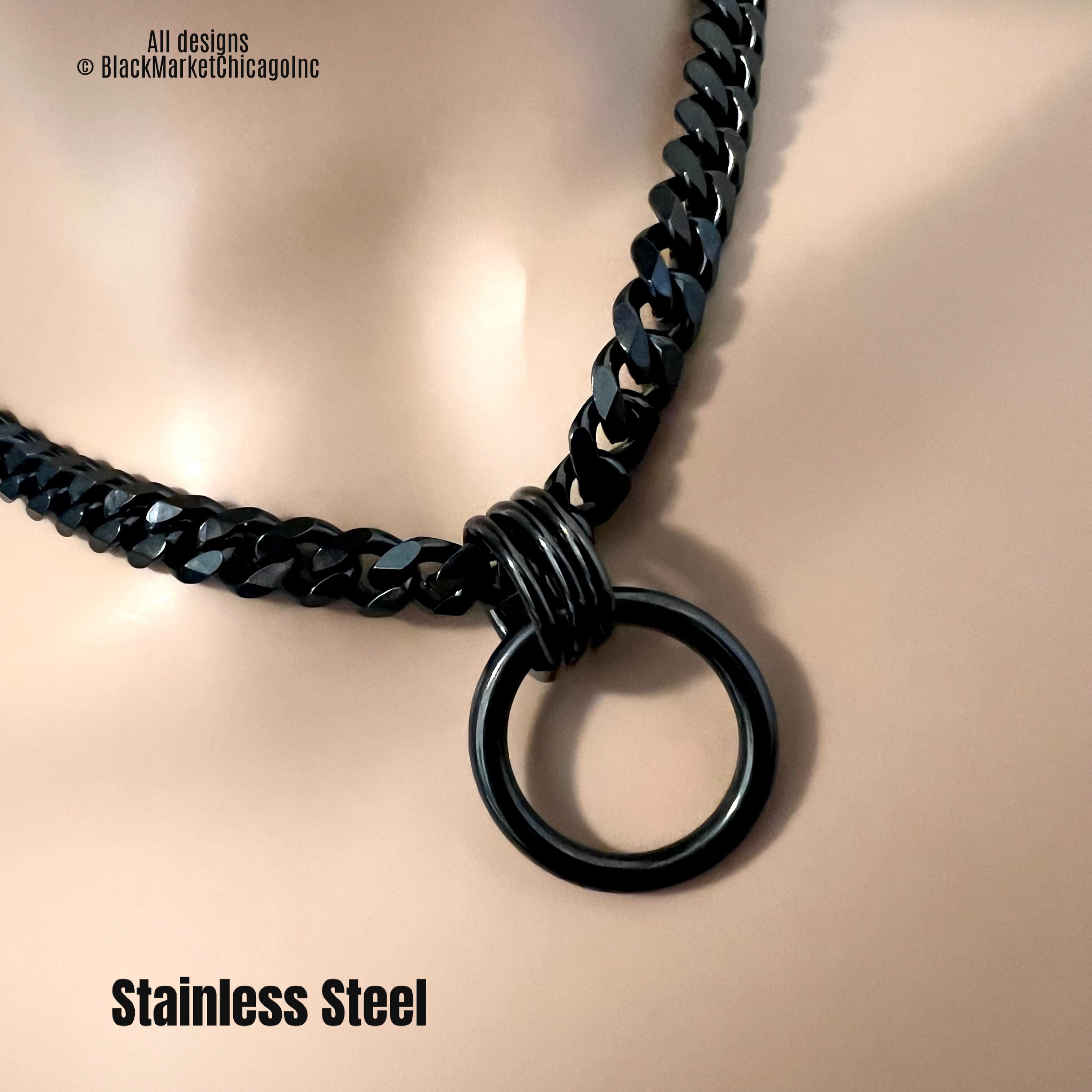 Sub Day Collar, Black Chain, Stainless Steel, O-Ring 24-7, Waterproof Lockable