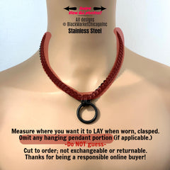 Sub Day Collar, Black Chain, Stainless Steel, O-Ring 24-7, Waterproof Lockable