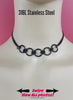 5-Ring Day Collar, BLACK Stainless Steel, 24/7 Waterproof, Lock option