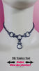 Gothic Sub Day Collar, Permanent Locking Option, The Trinity, All BLACK Stainless Steel