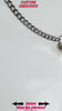Sub Day Collar Engraved Stainless Steel Chain and small NICKEL Heart Padlock Necklace