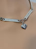Day Collar, Puffy Heart,  Engraved, 24/7 Stainless Steel, Waterproof, Lock Option