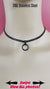 Day Collar, Black Dainty Chain,  Stainless Steel, O Ring, 24/7 Locking Option
