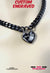 Day Collar, Engraved Heart Padlock, GUNMETAL Black, Stainless Steel Chain