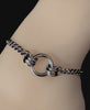 Day Collar 24/7 Ankle Bracelet, Waterproof, O-Ring, Stainless Steel, Permanent Lock Option, SILVER SS