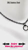Dainty Chain BDSM Sub Day Collar, Permanent Clasp Option, O-Ring, BLACK Stainless Steel