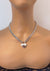 Heart Padlock Day Collar | Stainless Steel Chain; NICKEL padlock