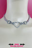 24/7 Day Collar, Stainless Steel, Heart Ring, Goth Ornamentation, Waterproof Lock Option